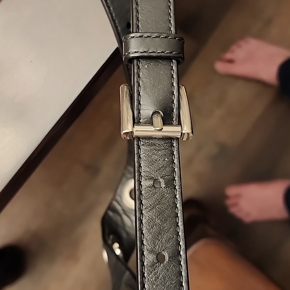 Michael Kors Black Leather Crossbody With Silver Hardware - Picture 9 of 16